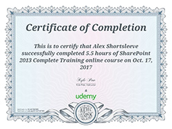Sharepoint certificate